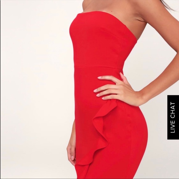 Lulu’s red ruffle dress ♥️ - Picture 3 of 4